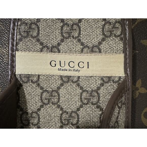 NWOT COA Gucci GG Supreme Leather Slip-on W/ Dust Bags - Picture 6 of 16